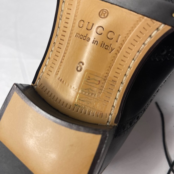 $890 Gucci men’s size 6G= US 7 soft heels Oxford shoes new in box - Picture 12 of 15